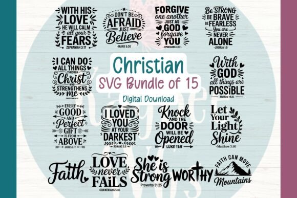 Christian SVG Bundle: Graphics for T-Shirt Designs