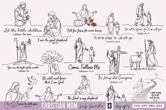 Christian Toddlers SVG Graphics for T-Shirt Designs