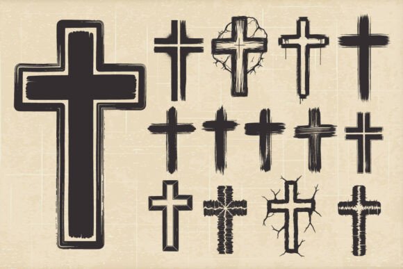 Grunge Christian Jesus Cross SVG: Graphics & T-Shirt Designs