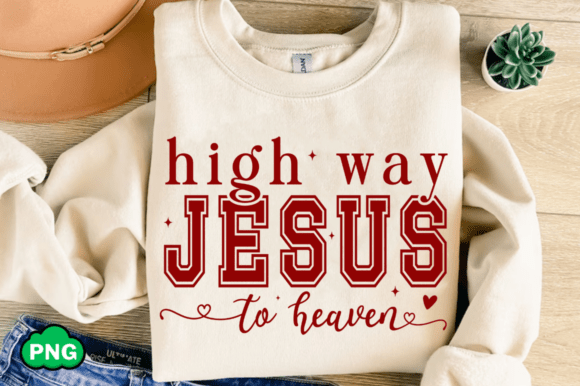 Highway Jesus to Heaven SVG: Graphics for T-Shirt Designs
