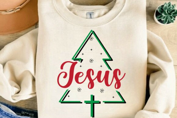 Jesus Christmas Tree SVG: Graphics & T-Shirt Designs