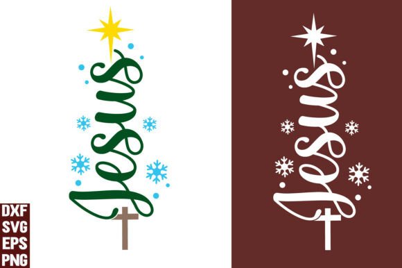 Jesus Christmas Tree SVG: Graphics & T-Shirt Designs