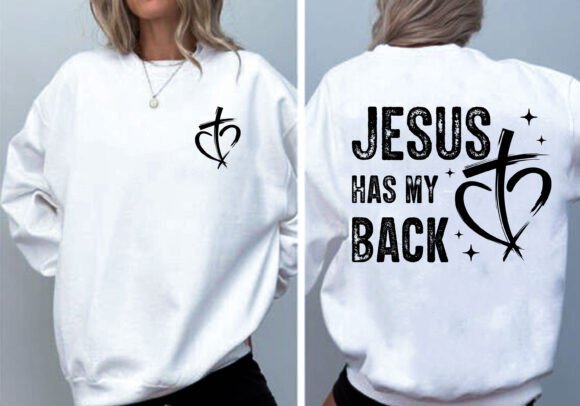 Jesus Has My Back PNG: Graphics for T-Shirt Designs