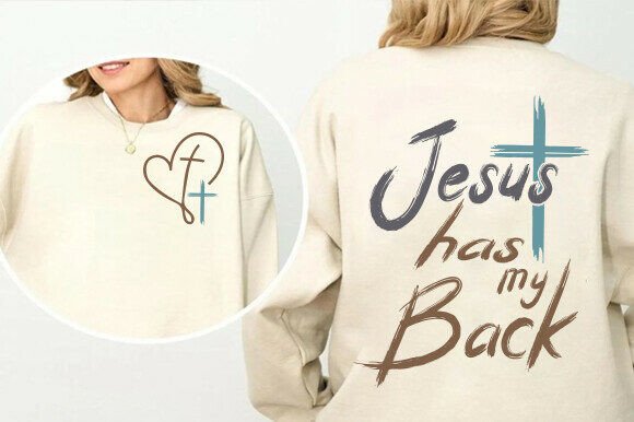 Jesus Has My Back SVG: Graphics for T-Shirt Designs