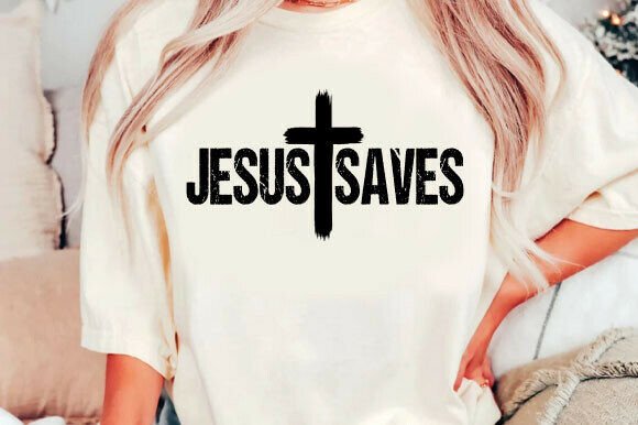 Jesus Saves Cross Grunge Design SVG: Graphics Review